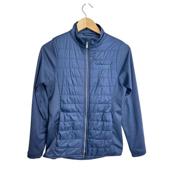 Peter Sweater Size Small Blue Sharks Tooth Full Zip Hybrid Navy Jacket - Picture 1 of 8